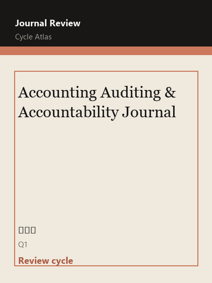 Accounting Auditing & Accountability Journal 期刊封面
