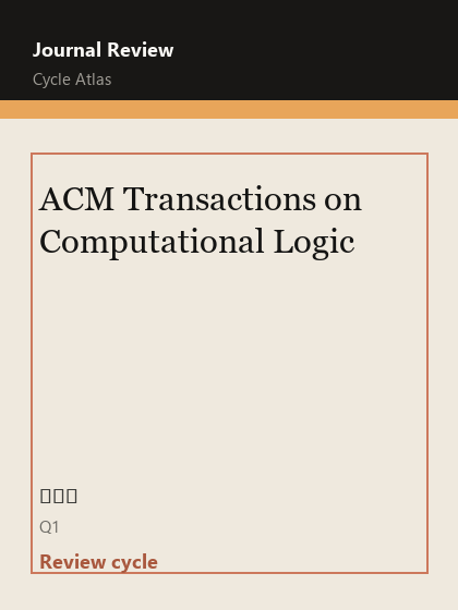 ACM Transactions on Computational Logic 期刊封面
