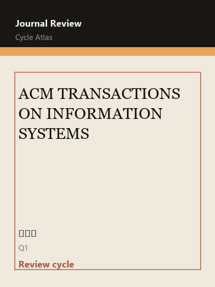ACM TRANSACTIONS ON INFORMATION SYSTEMS 期刊封面