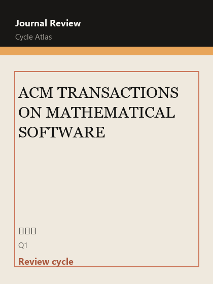 ACM TRANSACTIONS ON MATHEMATICAL SOFTWARE 期刊封面