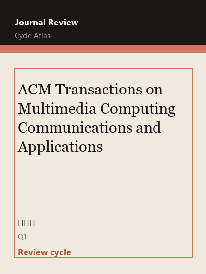 ACM Transactions on Multimedia Computing Communications and Applications 期刊封面