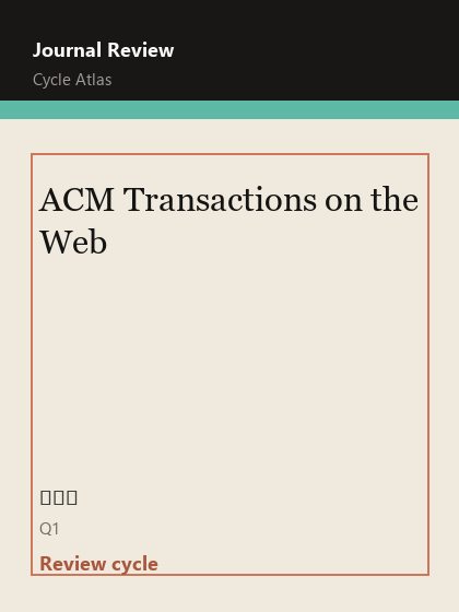 ACM Transactions on the Web 期刊封面