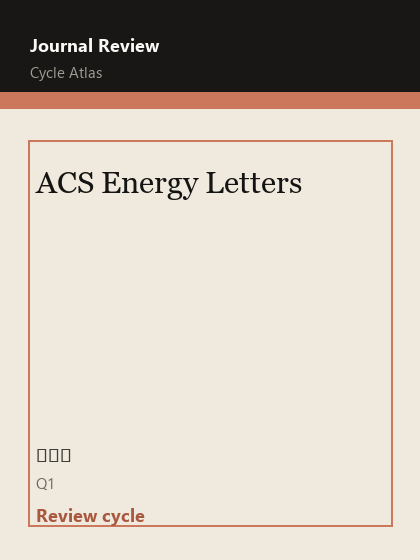 ACS Energy Letters 期刊封面