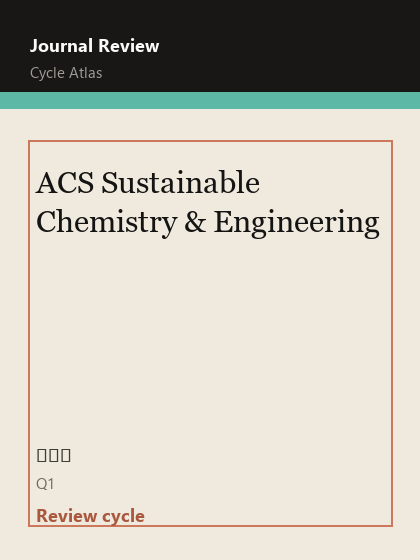 ACS Sustainable Chemistry & Engineering 期刊封面