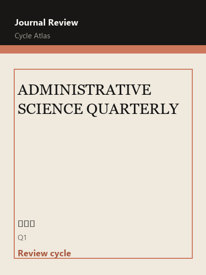 ADMINISTRATIVE SCIENCE QUARTERLY 期刊封面