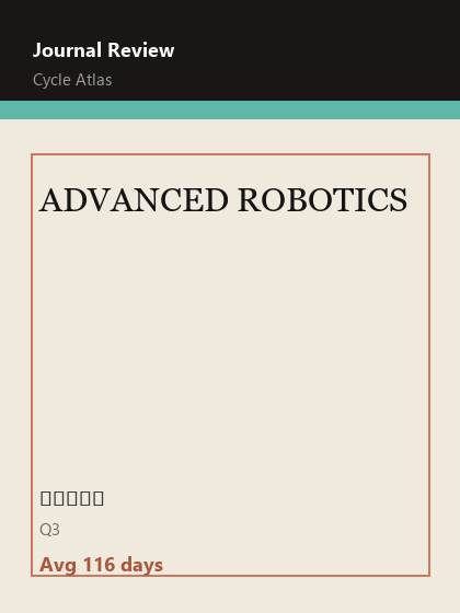 ADVANCED ROBOTICS 期刊封面