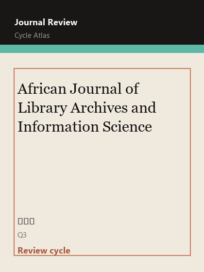 African Journal of Library Archives and Information Science 期刊封面