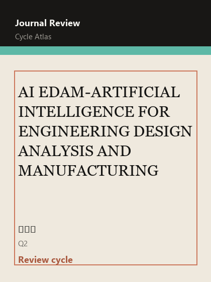 AI EDAM-ARTIFICIAL INTELLIGENCE FOR ENGINEERING DESIGN ANALYSIS AND MANUFACTURING 期刊封面