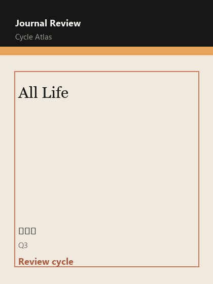 All Life 期刊封面