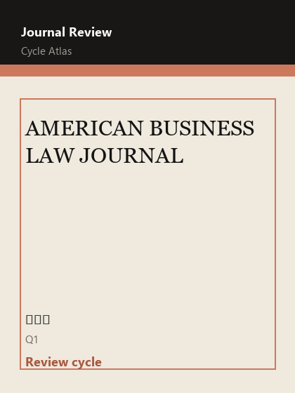 AMERICAN BUSINESS LAW JOURNAL 期刊封面