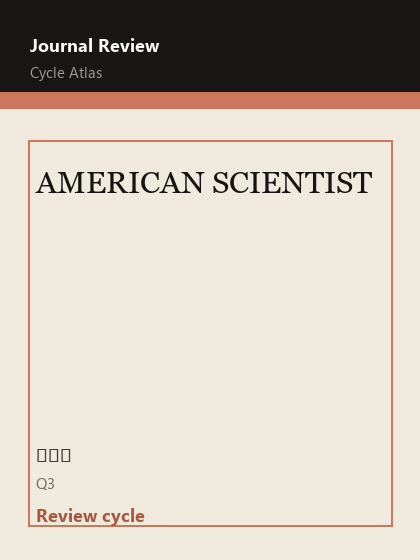 AMERICAN SCIENTIST 期刊封面