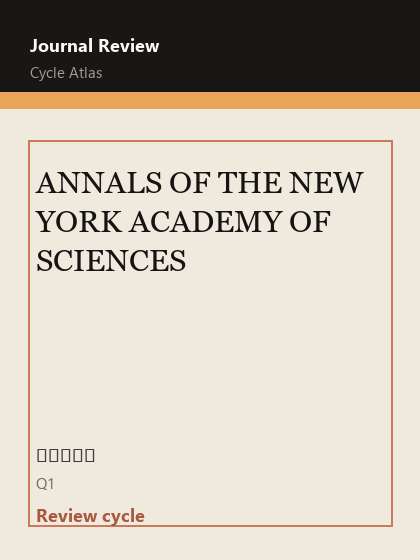 ANNALS OF THE NEW YORK ACADEMY OF SCIENCES 期刊封面