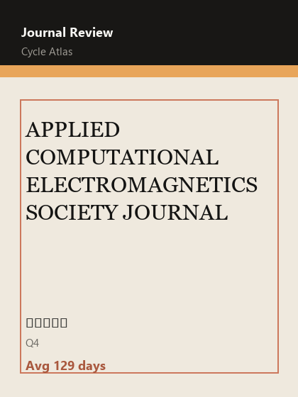APPLIED COMPUTATIONAL ELECTROMAGNETICS SOCIETY JOURNAL 期刊封面