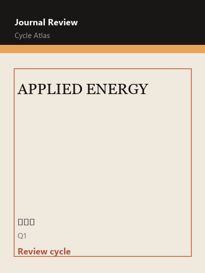 APPLIED ENERGY 期刊封面