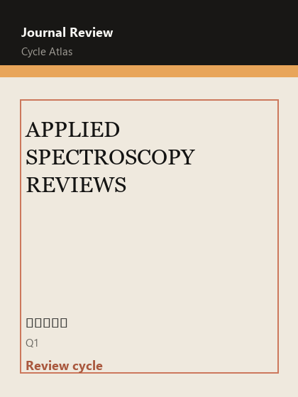 APPLIED SPECTROSCOPY REVIEWS 期刊封面