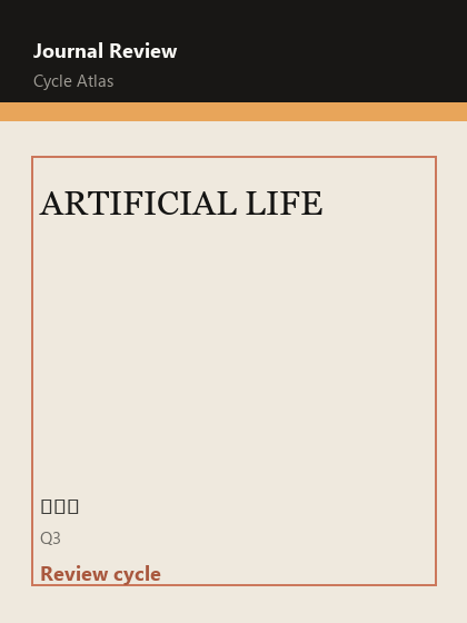 ARTIFICIAL LIFE 期刊封面