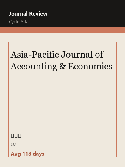 Asia-Pacific Journal of Accounting & Economics 期刊封面
