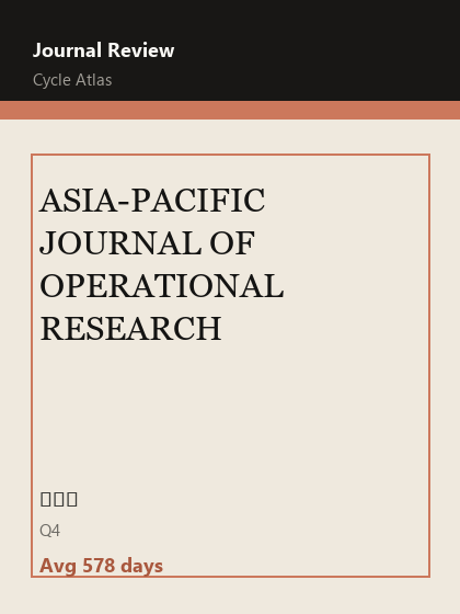 ASIA-PACIFIC JOURNAL OF OPERATIONAL RESEARCH 期刊封面