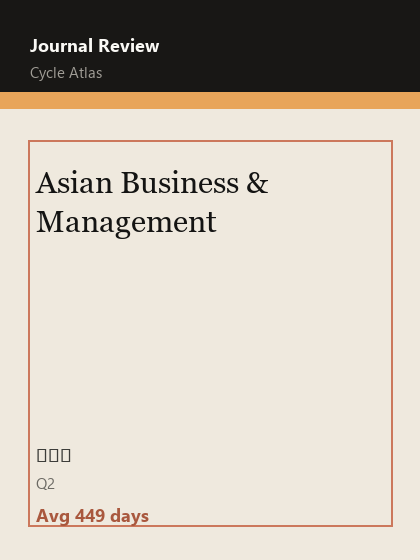 Asian Business & Management 期刊封面
