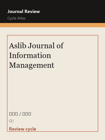 Aslib Journal of Information Management 期刊封面