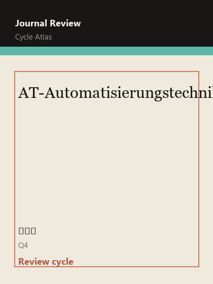 AT-Automatisierungstechnik 期刊封面