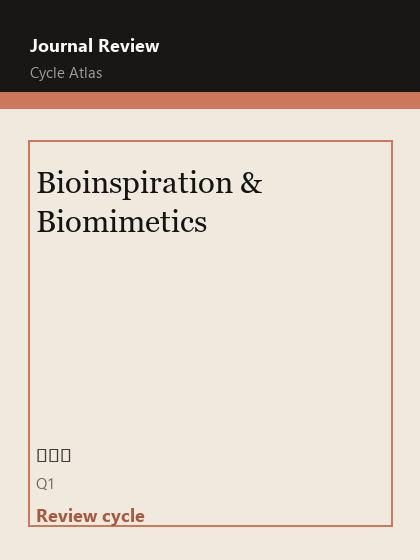 Bioinspiration & Biomimetics 期刊封面