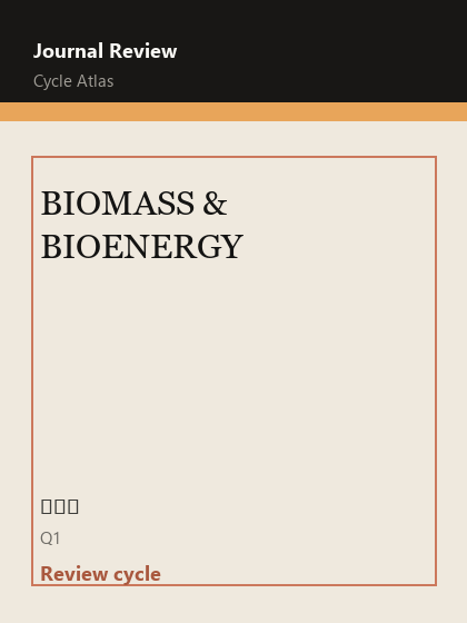 BIOMASS & BIOENERGY 期刊封面