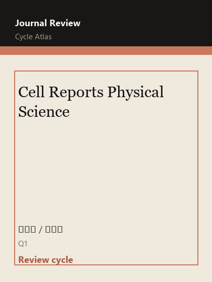 Cell Reports Physical Science 期刊封面