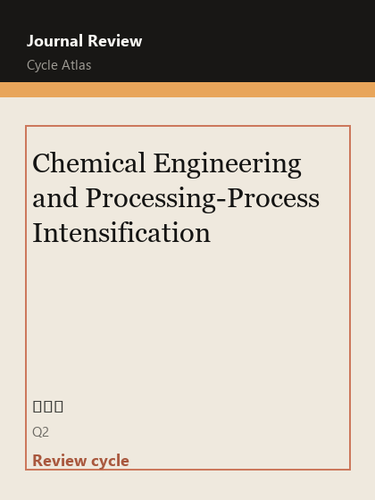 Chemical Engineering and Processing-Process Intensification 期刊封面