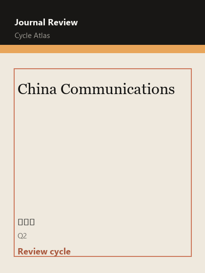 China Communications 期刊封面