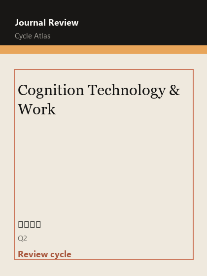 Cognition Technology & Work 期刊封面