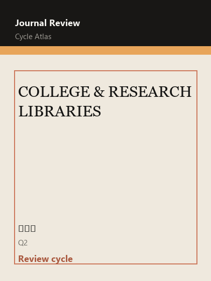 COLLEGE & RESEARCH LIBRARIES 期刊封面