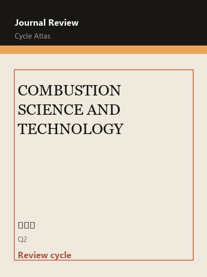COMBUSTION SCIENCE AND TECHNOLOGY 期刊封面