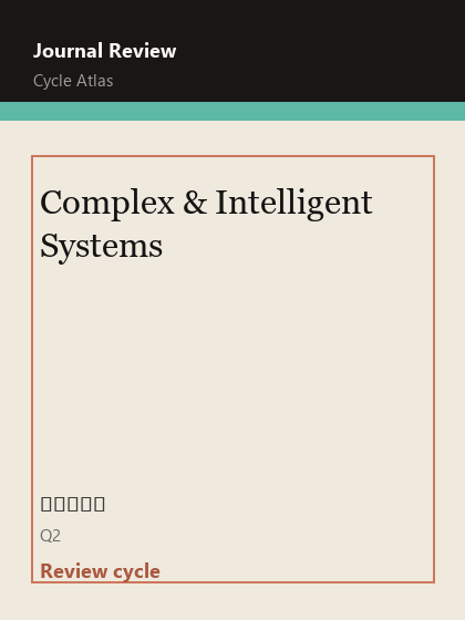 Complex & Intelligent Systems 期刊封面
