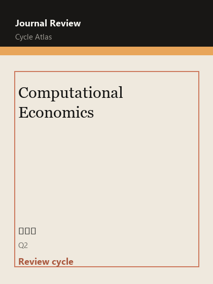 Computational Economics 期刊封面