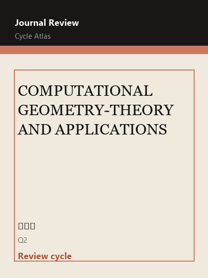 COMPUTATIONAL GEOMETRY-THEORY AND APPLICATIONS 期刊封面