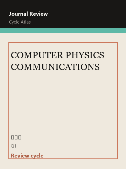 COMPUTER PHYSICS COMMUNICATIONS 期刊封面
