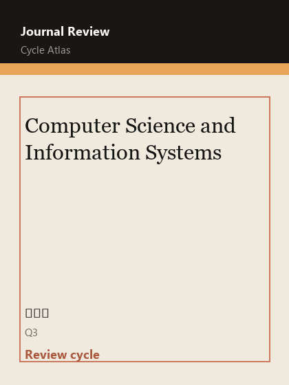 Computer Science and Information Systems 期刊封面