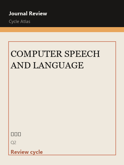 COMPUTER SPEECH AND LANGUAGE 期刊封面