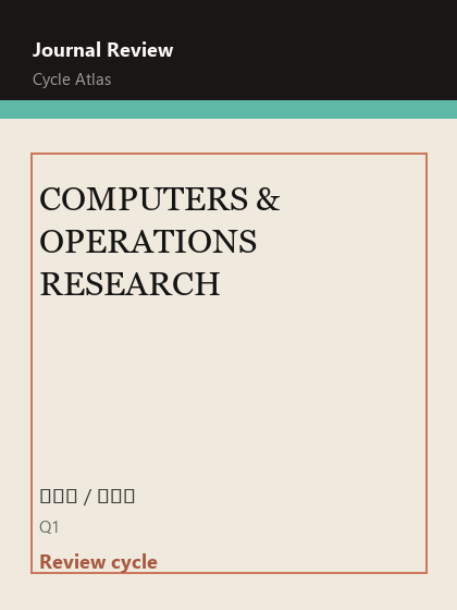 COMPUTERS & OPERATIONS RESEARCH 期刊封面