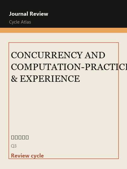 CONCURRENCY AND COMPUTATION-PRACTICE & EXPERIENCE 期刊封面
