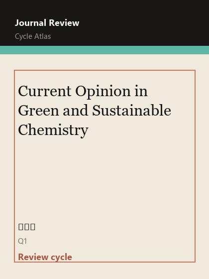 Current Opinion in Green and Sustainable Chemistry 期刊封面