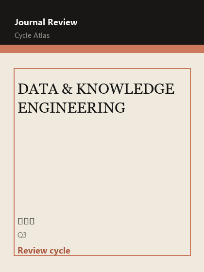 DATA & KNOWLEDGE ENGINEERING 期刊封面
