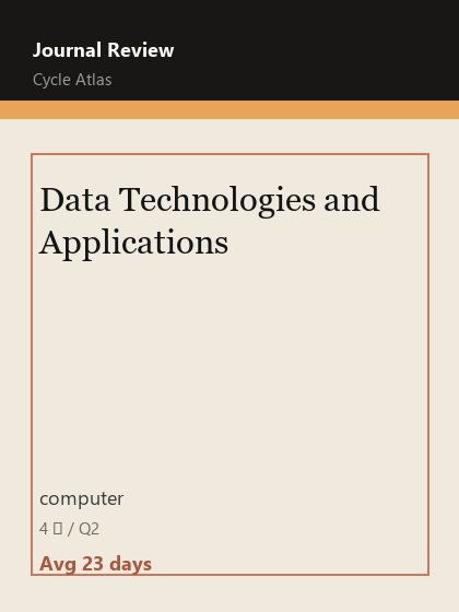 Data Technologies and Applications 期刊封面