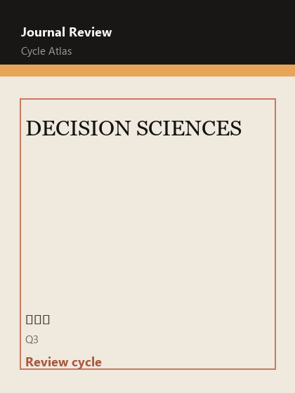 DECISION SCIENCES 期刊封面