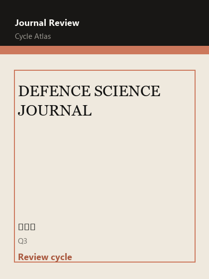 DEFENCE SCIENCE JOURNAL 期刊封面