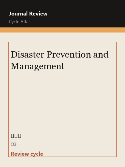 Disaster Prevention and Management 期刊封面
