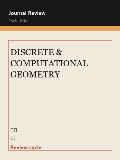 DISCRETE & COMPUTATIONAL GEOMETRY 期刊封面