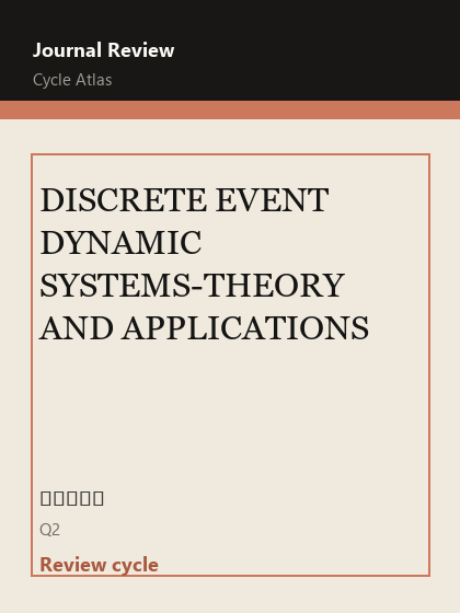 DISCRETE EVENT DYNAMIC SYSTEMS-THEORY AND APPLICATIONS 期刊封面