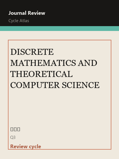 DISCRETE MATHEMATICS AND THEORETICAL COMPUTER SCIENCE 期刊封面